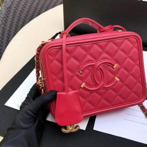 CHANEL VENITY BAG<br>샤넬 베니티 코스메틱 백<br>[21cm 캐비어 이태리 송아지가죽]