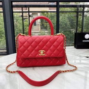 CHANEL COCO HANDLE BAG<br>샤넬 코코 핸들 백<br>[24cm 이태리송아지가죽]