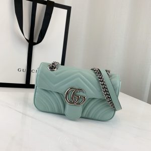 GUCCI GG MARMONT SHOULDER BAG<br>구찌 GG 마몬트 숄더백<br>[22x13x6cm 이태리가죽]