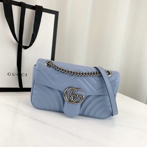 GUCCI GG MARMONT SHOULDER BAG<br>구찌 GG 마몬트 숄더백<br>[26x15x7cm 이태리가죽]