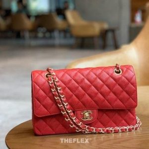 CHANEL CLASSIC FLAP BAG<br>샤넬 클래식 플랩 백<br>[25cm 정품가죽 워싱캐비어]