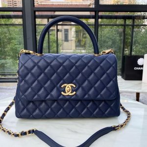 CHANEL COCO HANDLE BAG<br>샤넬 코코 핸들 백<br>[24cm 이태리송아지가죽]