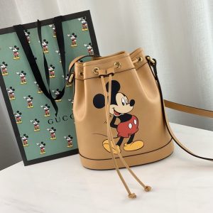 GUCCI X DISNEY BUCKET BAG<br>구찌 X 디즈니 버킷백<br>[24×25.5x11cm 이태리가죽]