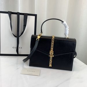 GUCCI SYLVIE 1969 TOP HANDLE BAG<br>구찌 실비 1969 탑 핸들백<br>[26×19.5×8.5cm 이태리가죽]