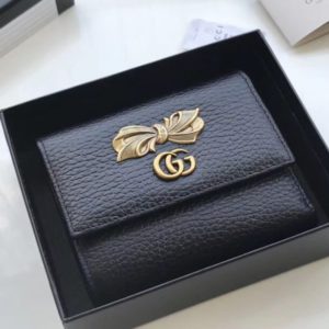 GUCCI RIBBON WALLET<br>구찌 보우 리본 반지갑<br><i>11×8.5x3cm</i>