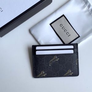 GUCCI GG SUPREME CARD WALLET<br>구찌 GG 슈프림 카드 지갑<br><i>10×7.5cm 이태리 가죽</i>