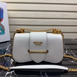 PRADA SAFFIANO LAEATHER SIDONIE SHOULDER BAG<br>프라다 사피아노 시도니 숄더백<br>[21.5×12.5×6.5cm 사피아노가죽]