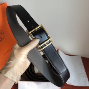 HERMES LOGO LEATHER BELT<br>에르메스 로고 가죽 벨트<br><i>폭 4cm 이태리소가죽</i>