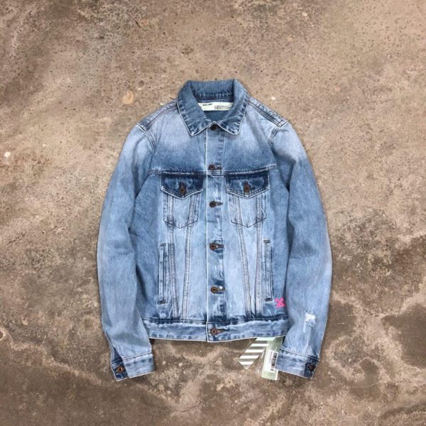 OFF-WHITE 19F/W Spray paint denim jacket 오프화이트 19F/W 스프레이 페인트 데님 자켓