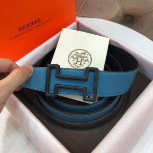 HERMES H LOGO LEATHER BELT 에르메스 H 로고 가죽 벨트