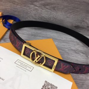 LOUIS VUITTON LV LOGO LEATHER BELT 루이비통 LV 로고 레더 벨트