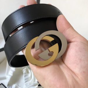 GUCCI LOGO LEATHER BELT<br>구찌 로고 가죽 벨트<br><i>폭3.8cm 이태리소가죽</i>