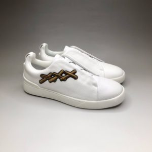 Ermenegildo Zegna white stitch slip on sneaker 에르메네질도 제냐 스티치 슬립온 스니커즈