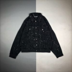 Palm Angels 20 Black denim jacket 팜 엔젤스 선인장 블랙 데님 자켓