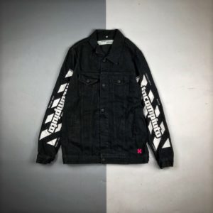 OFF-WHITE CO VIRGIL ABLOH 오프화이트 버질아블로 블랙 데님 자켓