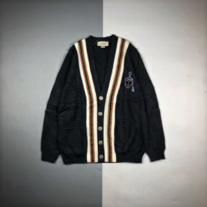 [GUCCI]  Wool Cardigan appliqué 아플리케 울 가디건