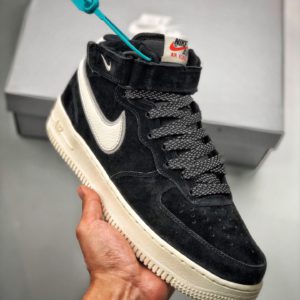 [NIKE] 나이키 에어포스1 미드 NIKE AIR FORCE 1 MID 07 3M BLACK WHITE AA1118-009