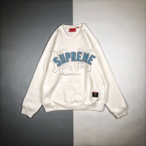 [SUPREME] 슈프림 간지 로고 크루넥 맨투맨 티셔츠 화이트 Supreme Kanji Logo Crewneck Heather White