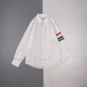 [THOM BROWNE] 톰브라운 컬러 4단 긴팔 셔츠 클래식 컷 디자인