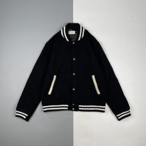 [YSL] 생로랑 20Fw Back Letter Sheep Baseball Jacket