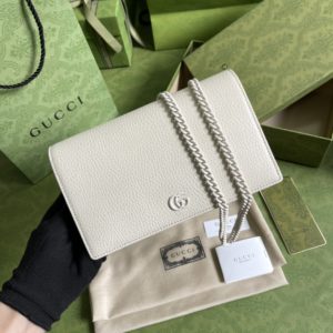 [GUCCI] 구찌 GG 마몽 미니 가죽 체인백 Gucci Marmont 497985