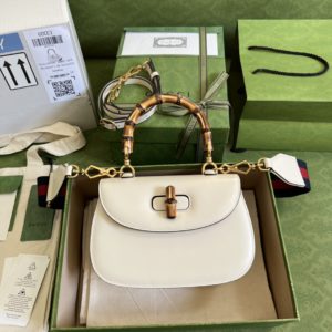 [GUCCI] 구찌 스몰 탑 뱀부 핸드백 675797