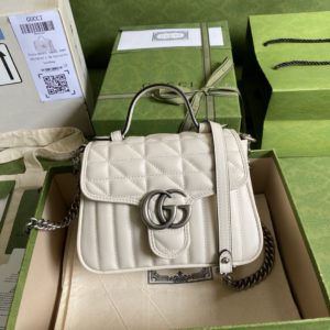 [GUCCI] 구찌 GG 마몬트 다이애그널 미니 탑 핸들 백 583571