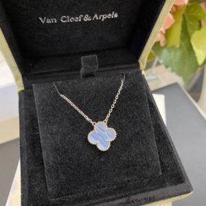 [Van Cleef & Arpels] 반클리프 아펠 빈티지 알함브라 칼세도니 목걸이