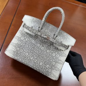 [HERMES] BIRKIN BAG 에르메스 버킨백 25cm 스노우 도마뱀가죽