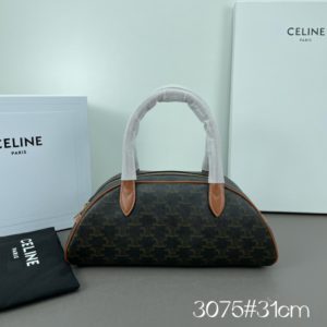 [CELINE] 셀린느 트리오페 테켈백 탠 TECKEL IN TRIOMPHE CANVAS AND CALFSKIN TAN