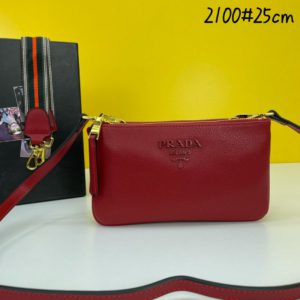 [PRADA] 프라다 1BH046 남여 비텔로 더블지퍼크로스백