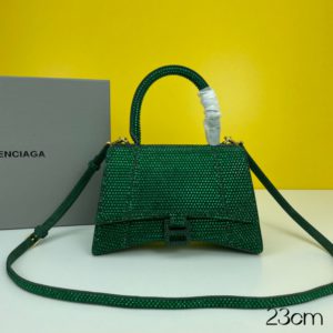 [BALENCIAGA] 발렌시아가 Hourglass 아워글래스 로고 미니 탑 핸들 백