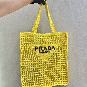 [PRADA] 프라다 라피아 토트백