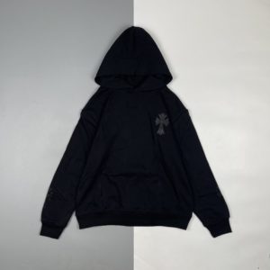 [CHROME HEARTS] 크롬하츠 22Fw 가죽 패치 후드 스웨트셔츠