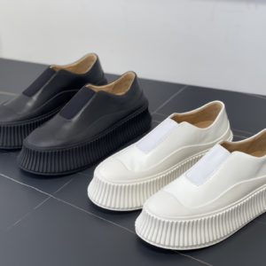 JIL SANDER 2022 여성 로우탑 가죽 비스킷 슈즈