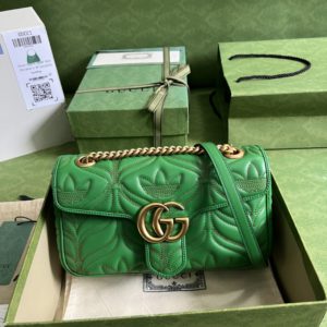 [adidas x Gucci] 구찌 GG 마몽 스몰 마틀라세 숄더백 443497