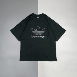 Balenciaga x Adidas 연명 23ss 클로버 자수 반팔