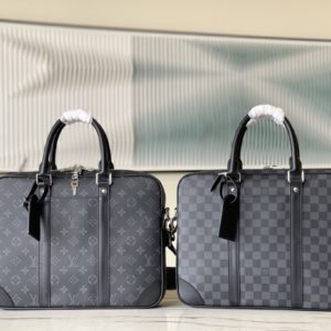 [LOUIS VUITTON] 루이비통 포르트-도큐멍 보야주 PM 다미에 그라파이트 캔버스 비즈니스 백