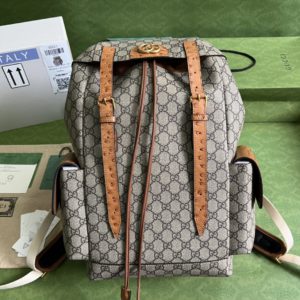 [GUCCI] 구찌 더블 G 오스트리치 트림 백팩 710859