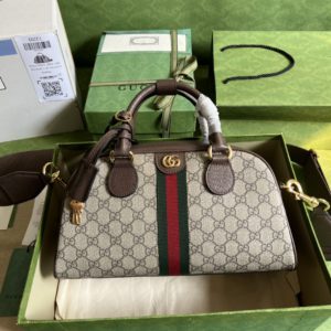 [GUCCI] 구찌 오피디아 미디엄 GG 탑 핸들백 724575