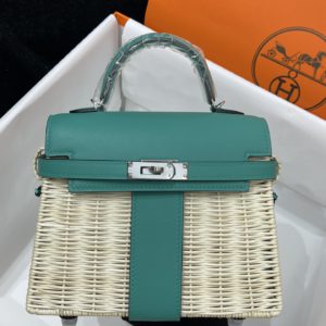 [Hermès] 에르메스 켈리 스위프트 Hermes Kelly Picnic Swift Wicker 20