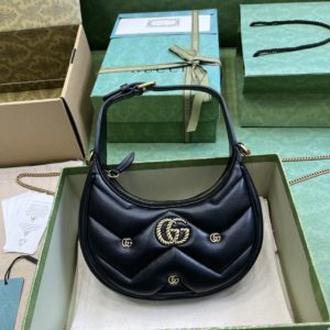 [GUCCI] 구찌 GG 마몽 하프문 쉐입 미니백 770983