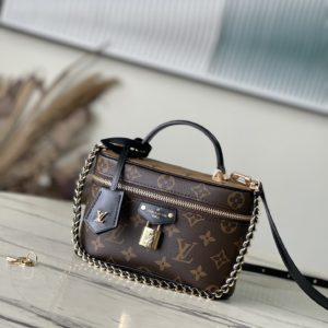 [LOUIS VUITTON] 베니티 체인 파우치 모노그램 리버스 캔버스 M47125